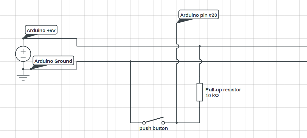 demo circuit with a button
